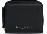 Bugatti Portafoglio Ella Zip Around Wallet Black Saffiano Nero