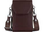 Bugatti Borsa A Tracolla Borsa Per Cellulare Almata Mobile Purse Bag Brown Marrone Scuro