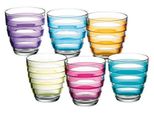 Confezione 6 Bicchieri Helezon In Vetro Colori Assortiti Cl 27