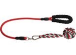 Cani Bungee Tug Interattivo Arrestabile Denti Macinare Pulito Cotone Animale Masticare Corda Giocattolo Per Cani Cuccioli Animali Domestici Rosso
