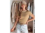 Dstreet Maglietta Donna A Maniche Corte Liness Camel S/M