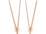 2Pcs Pinze Per Alimenti In Legno Isolato Termicamente Manico Antiscivolo Pinza Da Cucina In Faggio Per Pane Barbecue
