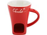 Cioccolato Fondere Tazza Tazza Di Burro Ceramica Scalda Pentola Cioccolato Fusione Forniture Con Forcella Per La Cucina Rosso