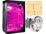 Sistema Di Coltivazione Idroponica, Lampade Led A Spettro Completo, Kit Completo Di Tenda Di Coltivazione, Pacchetto C, Kit 50X50X100Cm