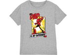 Iron Man - Maglietta "Papà Eroe"" Per Bambini TV29083 (116) (Grigio Screziato)"