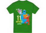Sesame Street - Maglietta Per Uomo/Donna Unisex, 11° Compleanno TV29173 (Xxl) (Irish Green)