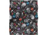 Trolls - Coperta "Just Sing"", Setosa, Morbida Al Tatto TV28680 (Taglia Unica) (Nero/Colore)"