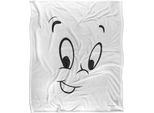 Casper - Coperta Viso "The Friendly Ghost"", Setosa, Morbida Al Tatto TV28688 (Taglia Unica) (Bianco)"