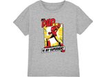 Iron Man - Maglietta "Papà Eroe"" Per Bambini TV29083 (128) (Grigio Screziato)"