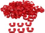 100 Fascette Per Zampe Di Pollo, 20 Mm, Da 001 A 100, Targhette Numerate Di Identificazione Del Pollame Per Pulcini, Anatre, Piccioni, Oche, Quaglie, Rosse