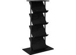 Vidaxl Portariviste Con Ripiano In Rovere Nero 68 X 40 X 123,5 Cm