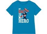 Capitan America - Maglietta "Mio Padre è Il Mio Eroe"" Per Bambini TV29081 (116) (Saphir)"