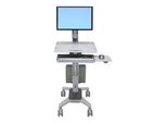 Ergotron Workfit C-Mod Single Display Sit-Stand Workstation Supporto Da Tavolo Per Tv A Schermo Piatto 68.6 Cm 27 Pollici Pavimento Grigio
