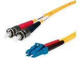 Cavo Adattatore Duplex TelegÄRtner 9/125 OS2, 2X Spina St, 1X Spina Lc Duplex, Giallo, 10 M