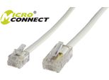 Microconnect RJ11-RJ45 1M M/M Bianco