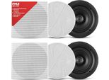 Altoparlante Da Soffitto Pyle, Altoparlante Da Incasso, Altoparlante Da Soffitto Da 250 W Bluetooth, Altoparlante A 2 Vie, Altoparlante Da Parete, 25 Cm, Altoparlante Piatto, Rotondo
