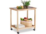 Relaxdays 10021317_0 Relaxdays Servierwagen Braun