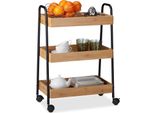 Relaxdays 10025003_0 Relaxdays Servierwagen Braun