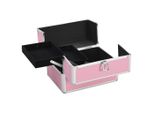 Vidaxl Astuccio Per Cosmetici 22X30X21 Cm In Alluminio Rosa