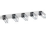 Efb 699981TS.1 Efb 19" 1HE KabelfüHrungspanel,5X DoppelbüGel 75Mm, Schwarz"