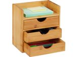 Organizzatore Da Tavolo Relaxdays Con 3 Cassetti