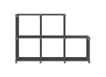 Scaffale A Cubo 5 Scomparti Grigio 103X30X72,5 Cm Tessuto