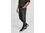 PáNské DžíNy Urban Classics Slim Fit Zip Jeans Nero Lavato - 28/32