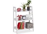 Relaxdays Scaffale A Terra Bianco A 3 Livelli