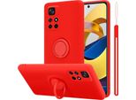 Cadorabo Custodia Per Xiaomi Poco M4 Pro 5G Copertura Protettiva In Rosso Custodia Per Cellulare Custodia Tpu Cover
