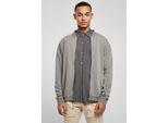 Urban Classics - Bomber In Felpa Lavata Color Carbone - S