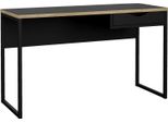 Dmora Scrivania Gil 48.4X130X76.5H Cm Nero, Un Cassetto Materiale Piano In Legno Nobilitato