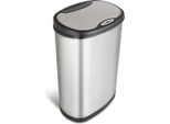 Rijoka Sensor Cestino Per Rifiuti 50L - Con 2X Scomparti 20L + 30L - Acciaio Inox - Separazione Dei Rifiuti - Chiusura Morbida - Senza Impronte Digitali - Design Moderno