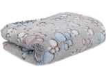 Coperta Morbida Per Cani E Gatti, Coperta Per Cani, Coperta Per Dormire Coperta Per Zampe Grigia 100X75Cm
