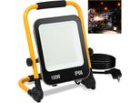 Swanew Faro Da Cantiere A Led 100W Proiettore Treppiede Faro Da Cantiere A Led Con Spina