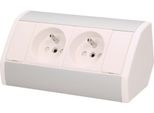 Cassetto Di Superficie Orno OR-GM-9005/W-G, Alloggiamento Ad Angolo, Bianco-Argento