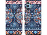 Cadorabo Custodia Protettiva Per Samsung Galaxy A32 4G Case Design Blu Custodia Del Telefono Cellulare Custodia Protettiva Custodia Magnetica Custodia Cover