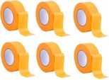 6 X Rotoli - Nastro Adesivo Professionale Oro 50 M Rotolo X 50 Mm - Nastro Crespo Oro Per Pittori - Nastro Per Mascheratura Per Pittori E Verniciatori - Crespo Per Interni Ed Esterni - Crespo Per Pittori - Nastro Adesivo Per Lavori Di Pittura