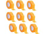 Set Di 9 Nastri Adesivi Professionali Dorati 50 M In Rotolo X 40 Mm - Nastro Crespato Dorato Per Pittori E Decoratori - Crespato Per Interni Ed Esterni - Crespato Per Pittori - Nastro Adesivo Versatile Per Lavori Di Pittura