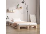 The Living Store Letto In Pallet 90X190 Cm In Legno Massiccio Di Pino