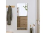 The Living Store Specchio Da Parete 30X80 Cm In Vetro Rettangolare