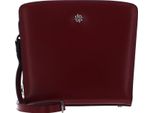 Picard Pelle Borsa A Tracolla Black Tie Crossbody Bag Red Rosso Scuro