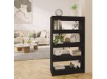 Vidaxl Scaffale/Divisorio Nero 80X30X135 Cm Materiale A Base Di Legno - Scaffale - Librerie - Libreria - Scaffale Portaoggetti