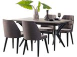 Set Da Pranzo Zona Pranzo Tavolo Da Pranzo Sedie Legno Grigio Sala Da Pranzo 9 Pezzi Jvmoebel