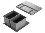 Cestino Hailo 3301611 Allegro 270 Inserto 2X 14 Litri Grigio Scuro