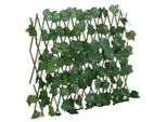 Vidaxl Traliccio Con Foglie Di Vite Artificiale 5 Pz. Estensibile 190X60Cm