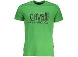 Maglietta Cavalli Class Uomo Verde Logo Girocollo : Taglia - Xl Taglia: Xl