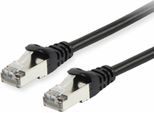 Equip - Cavo Patch - Da RJ-45 (M) A RJ-45 (M) - 25,0 M - S/Ftp - Cat 6 - Schermato, Senza Alogeni, Stampato, A Trefoli - Nero
