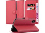 Cadorabo Custodia Per Apple Iphone Xs Max Custodia Protettiva In Rosso Custodia Per Cellulare Cover Chiusura Magnetica