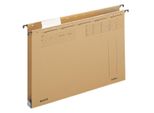 Leitz 1943-00-00 Cartella Sospesa A 25 Tasche Alpha®, Limitazione Laterale, Base In Plastica 28 Mm, Cartoncino Naturale, Marrone Naturale