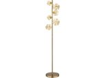 Globo Lighting Stehlampe "Virina", Goldfarben, H: 155Cm, 1 Stk., Leuchten, Stehlampe Wohnzimmer Schlafzimmer Flur Design-Leuchte, Stehlampe